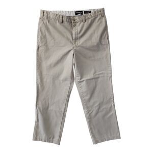 Eddie Bauer Pants Men's 40x30 Relaxed Fit Khakis Wrinkle Resistant Flat Front